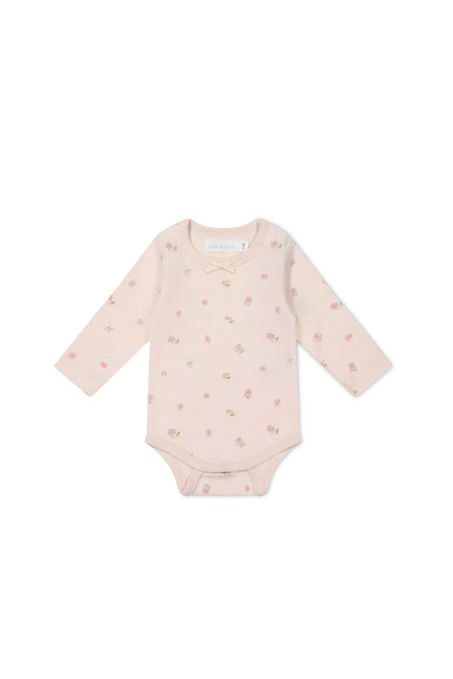 Organic Cotton Long Sleeve Bodysuit - Meredith Morganite Childrens Bodysuit from Jamie Kay Australia