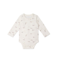 Organic Cotton Long Sleeve Bodysuit - Playful Kittens Childrens Bodysuit from Jamie Kay Australia