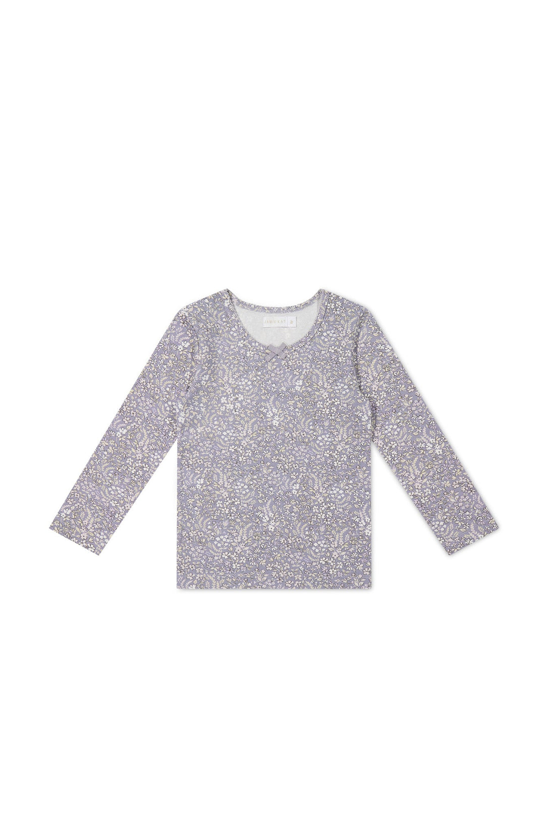 Organic Cotton Long Sleeve Top - April Lilac Childrens Top from Jamie Kay Australia