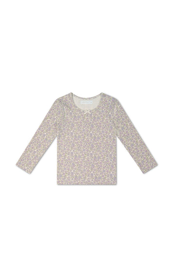 Organic Cotton Long Sleeve Top - Chloe Lavender Childrens Top from Jamie Kay Australia