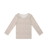 Organic Cotton Long Sleeve Top - Chloe Lilac Childrens Top from Jamie Kay Australia