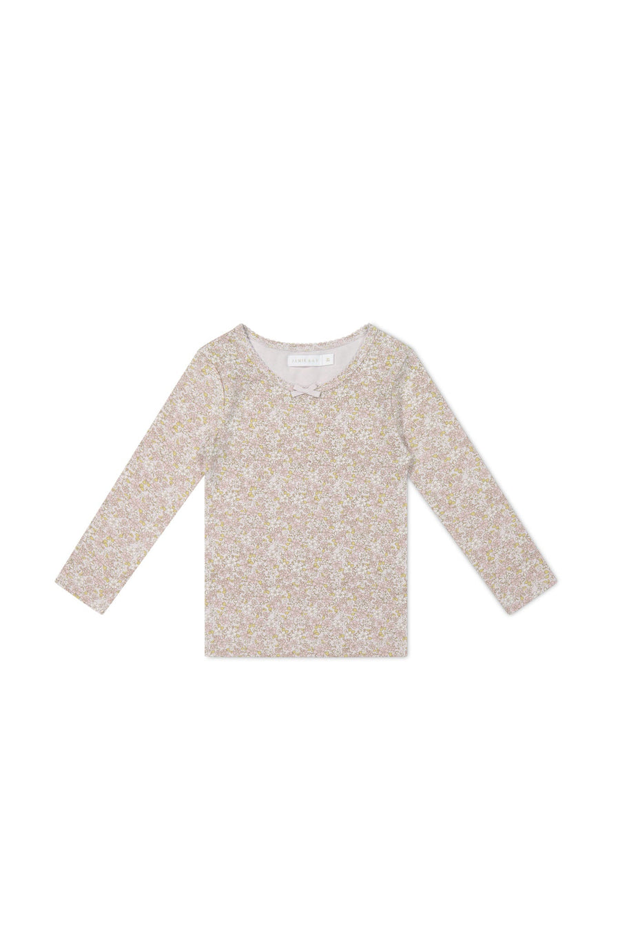 Organic Cotton Long Sleeve Top - Chloe Lilac Childrens Top from Jamie Kay Australia