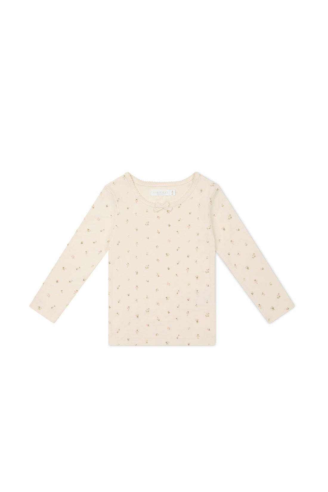 Organic Cotton Long Sleeve Top - Ditsy Berry Rose Childrens Top from Jamie Kay Australia