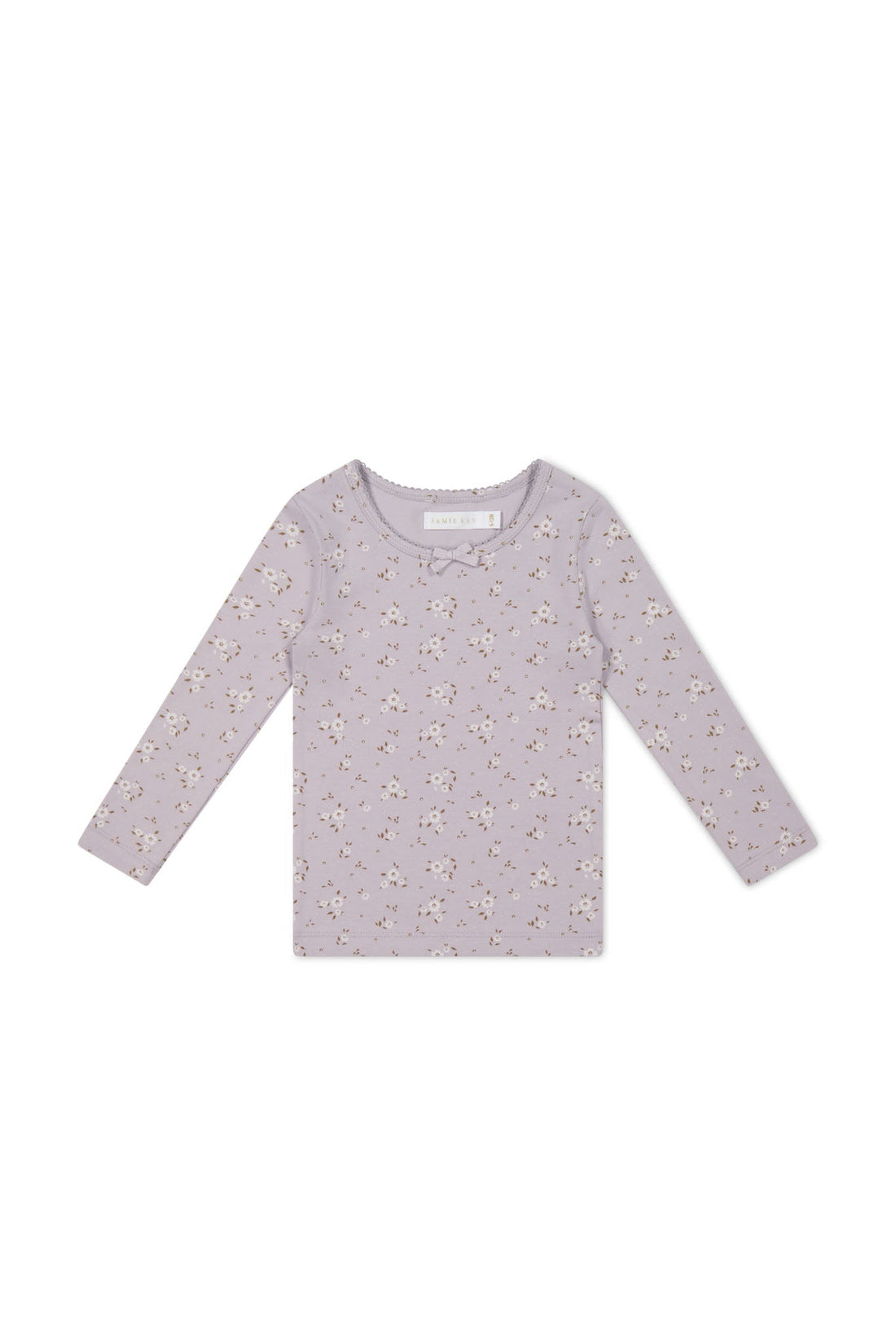 Organic Cotton Long Sleeve Top - Lulu Bloom Iris Childrens Top from Jamie Kay Australia