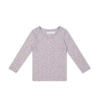 Organic Cotton Long Sleeve Top - Lulu Bloom Iris Childrens Top from Jamie Kay Australia