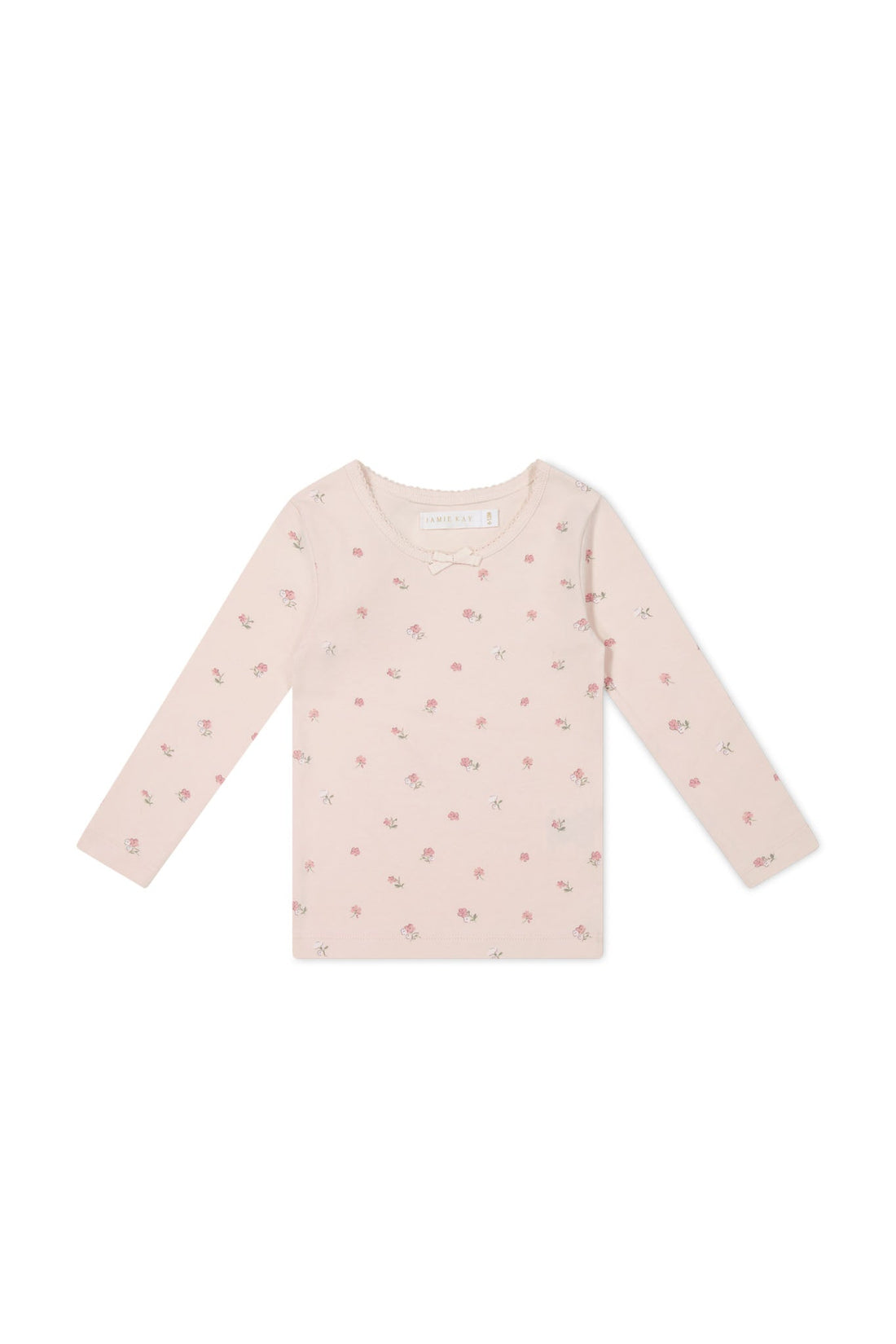 Organic Cotton Long Sleeve Top - Meredith Morganite Childrens Top from Jamie Kay Australia