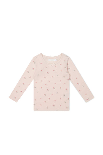 Organic Cotton Long Sleeve Top - Meredith Morganite Childrens Top from Jamie Kay Australia