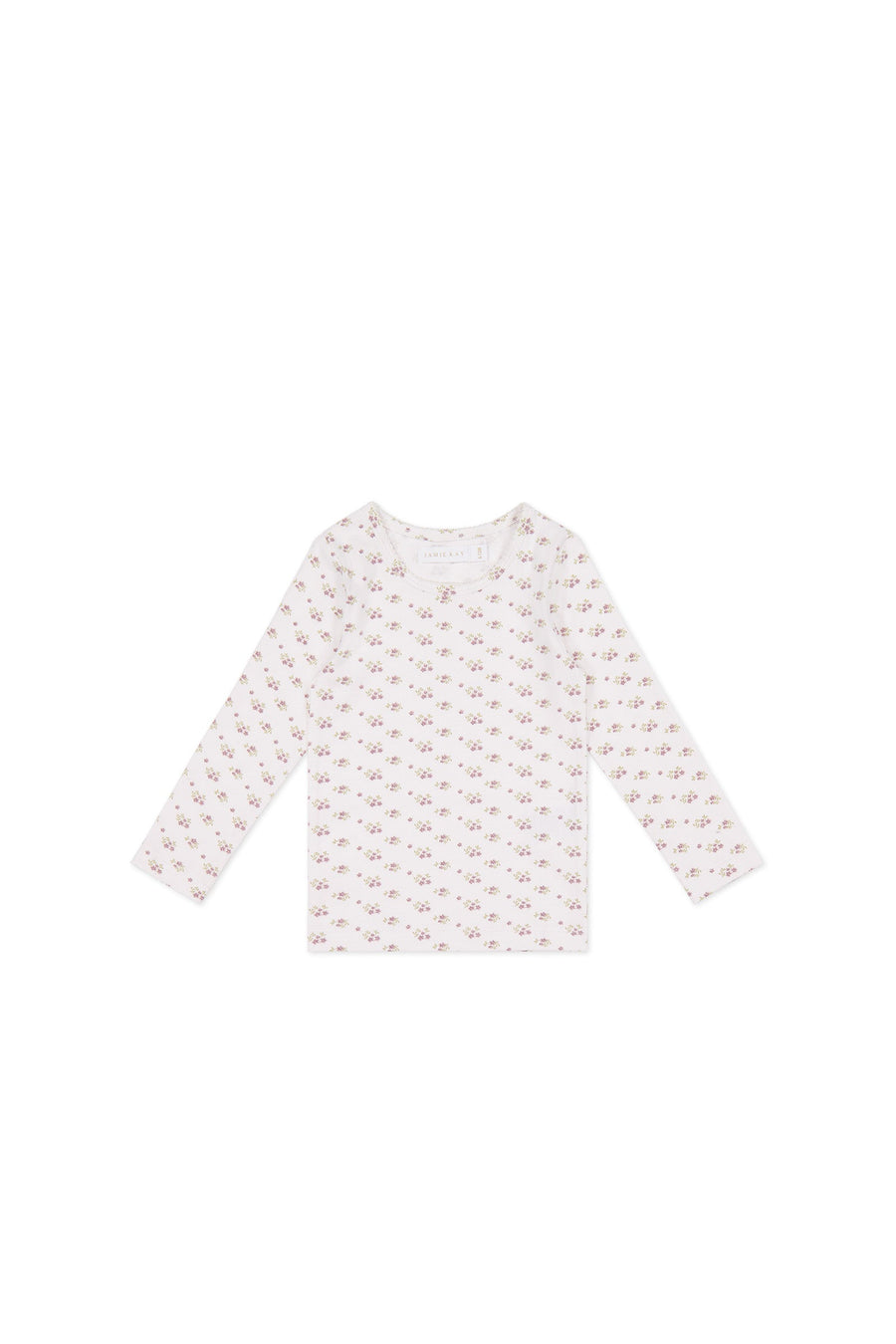 Organic Cotton Long Sleeve Top - Rose Floral Pink Childrens Hat from Jamie Kay Australia
