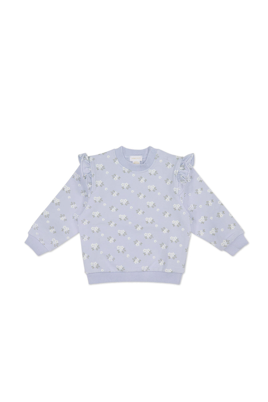 Organic Cotton Maple Sweatshirt - Rose Floral Smoke Childrens Top from Jamie Kay Australia