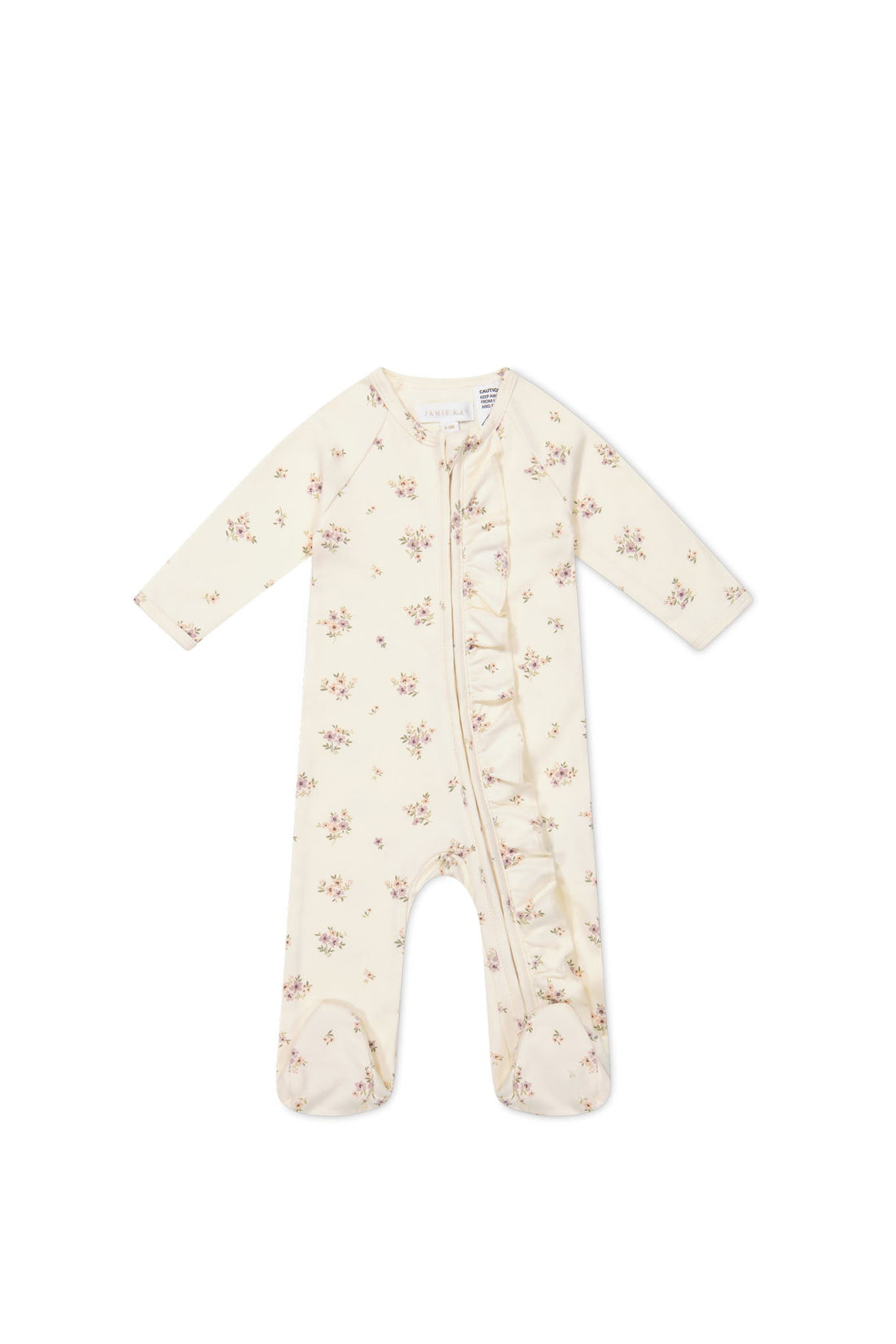 Organic Cotton Melanie Onepiece - Goldie Bouquet Egret Childrens Onepiece from Jamie Kay Australia