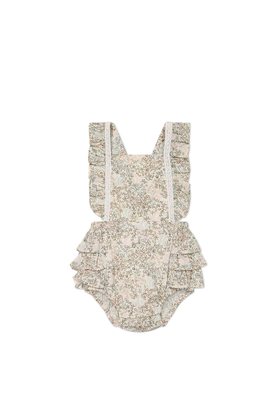 Organic Cotton Madeline Playsuit - April Harbour Childrens Playsuit from Jamie Kay Australia