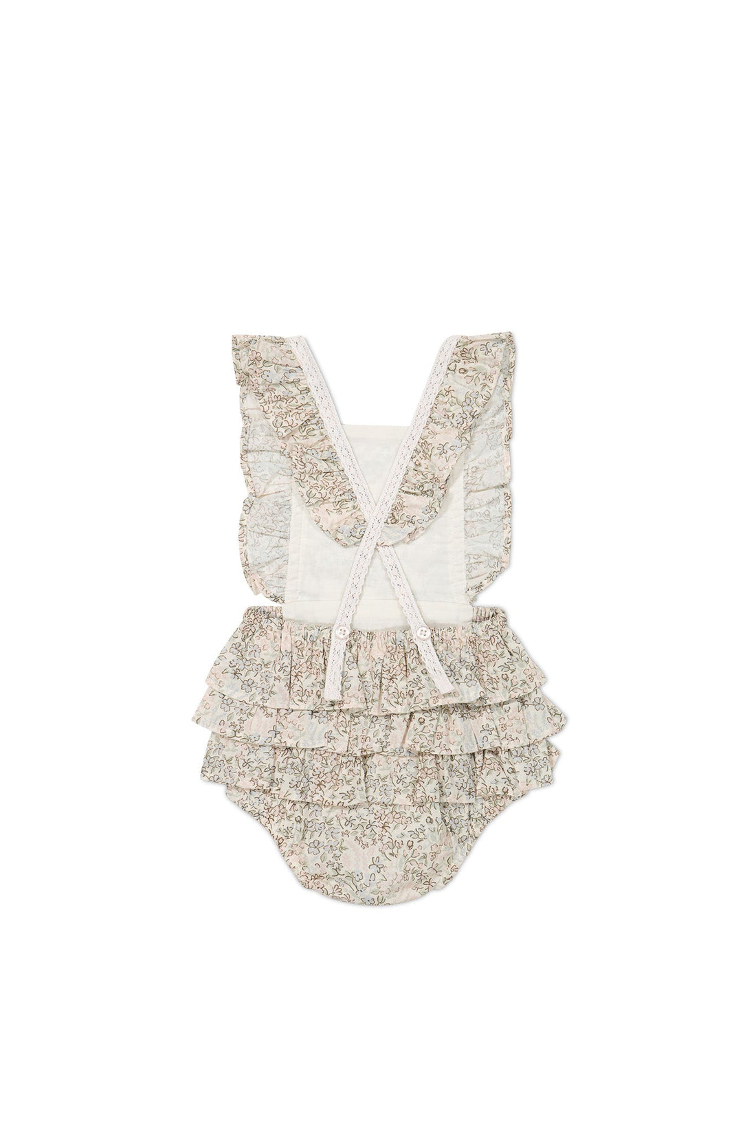 Organic Cotton Madeline Playsuit - April Harbour Childrens Playsuit from Jamie Kay Australia