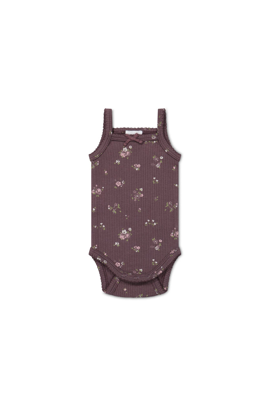 Organic Cotton Modal Bridget Singlet Bodysuit - Petite Fleur Childrens Bodysuit from Jamie Kay Australia