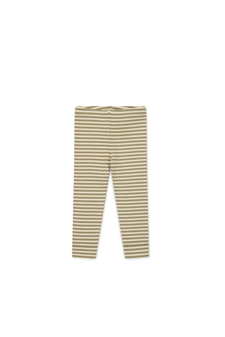 Organic Cotton Modal Everyday Legging - Narrow Stripe Oak/Soft Clay Childrens Legging from Jamie Kay Australia