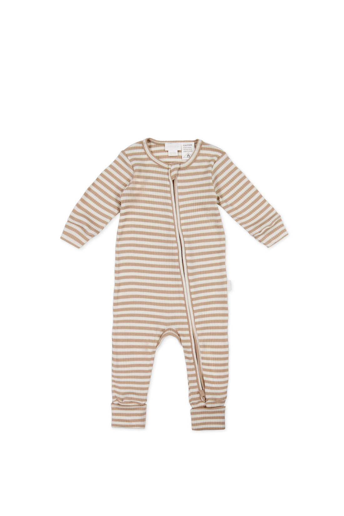 Organic Cotton Modal Gracelyn Onepiece - Narrow Stripe Baker/Cloud Childrens Onepiece from Jamie Kay Australia