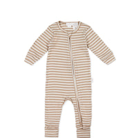 Organic Cotton Modal Gracelyn Onepiece - Narrow Stripe Baker/Cloud Childrens Onepiece from Jamie Kay Australia