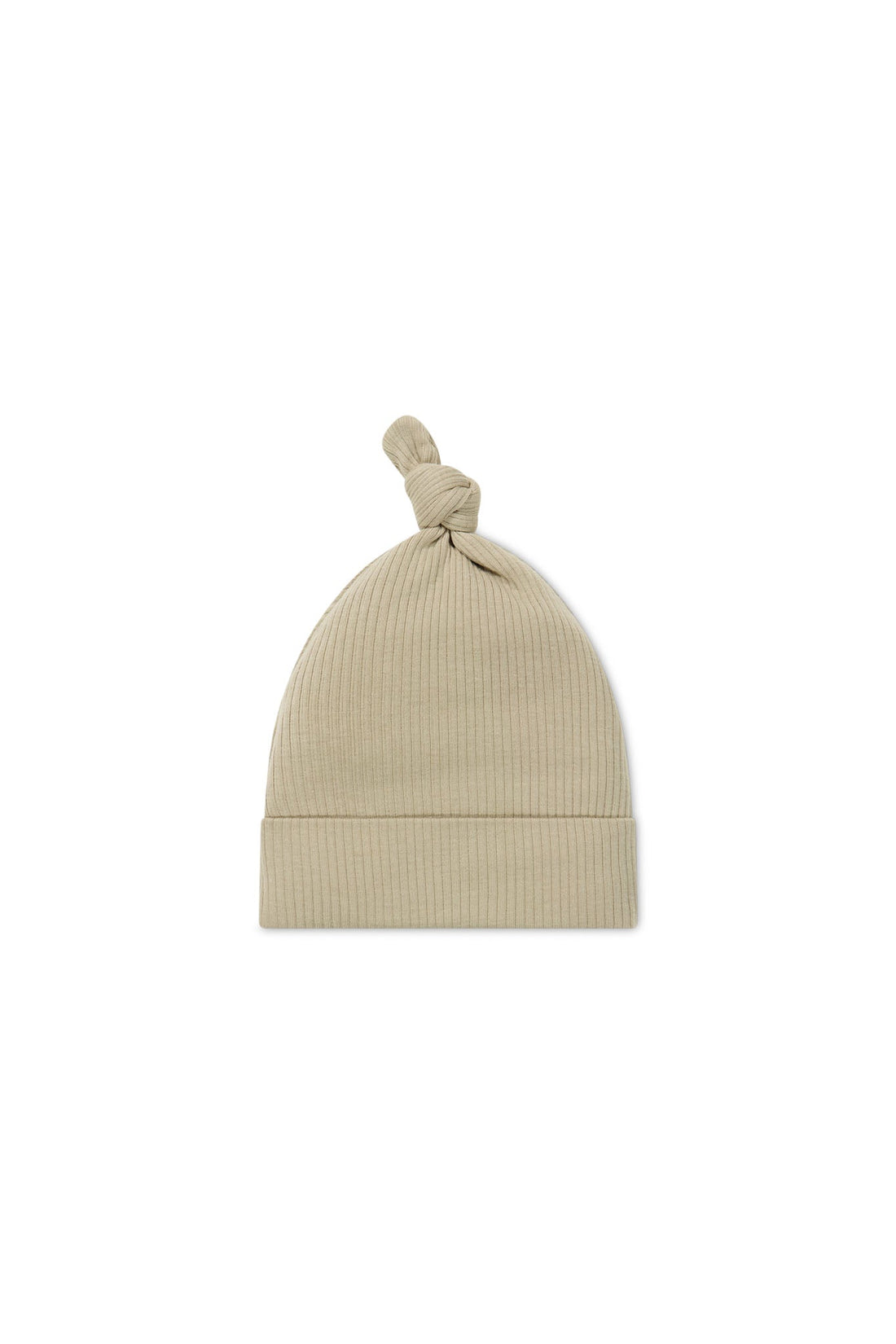 Organic Cotton Modal Knot Beanie - Vintage Taupe Childrens Hat from Jamie Kay Australia