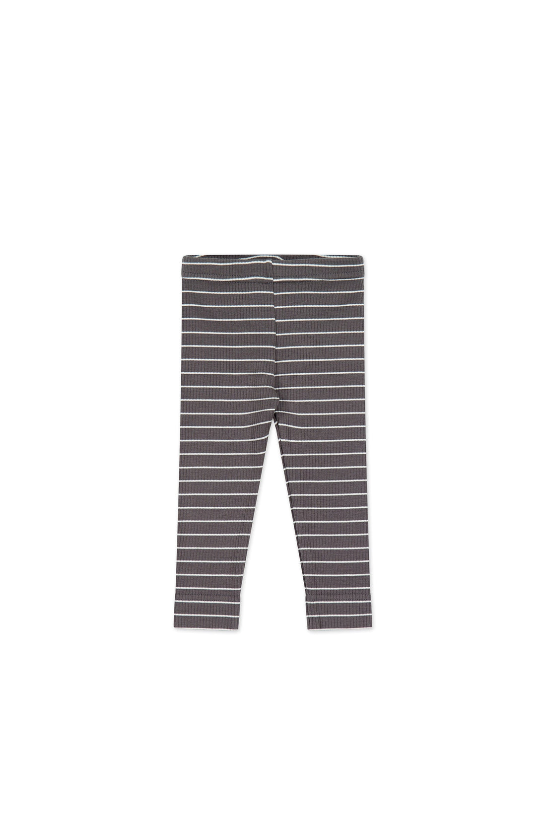 Organic Cotton Modal Everyday Legging - Daily Stripe Wolf/Cloud Childrens Legging from Jamie Kay Australia