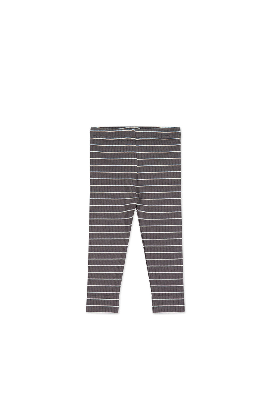 Organic Cotton Modal Everyday Legging - Daily Stripe Wolf/Cloud Childrens Legging from Jamie Kay Australia