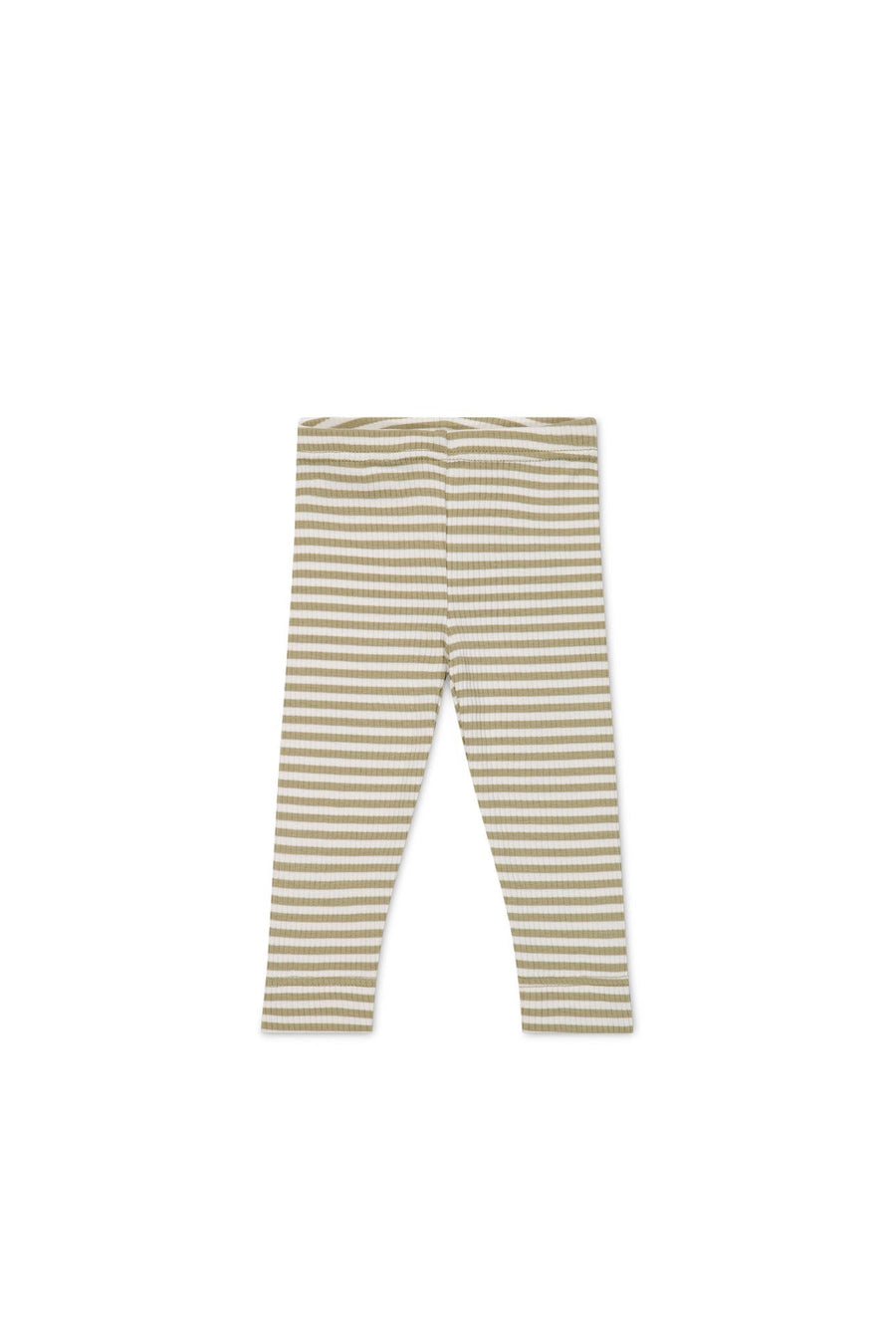 Organic Cotton Modal Everyday Legging - Narrow Stripe Balm/Cloud Childrens Legging from Jamie Kay Australia