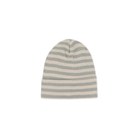 Organic Cotton Modal Lennon Beanie - Narrow Stripe Willow/Soft Clay Childrens Hat from Jamie Kay Australia