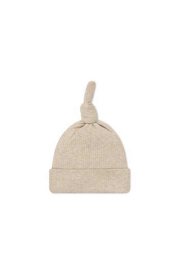 Organic Cotton Modal Lennon Beanie - Biscuit Marle Childrens Beanie from Jamie Kay Australia