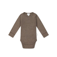 Organic Cotton Modal Long Sleeve Bodysuit - Brownie Marle Childrens Bodysuit from Jamie Kay Australia