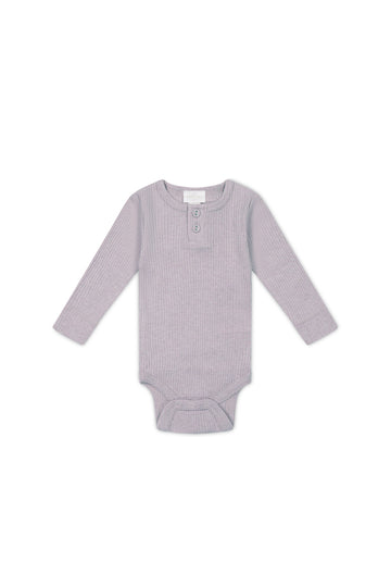 Organic Cotton Modal Long Sleeve Bodysuit - Tulip Marle Childrens Bodysuit from Jamie Kay Australia