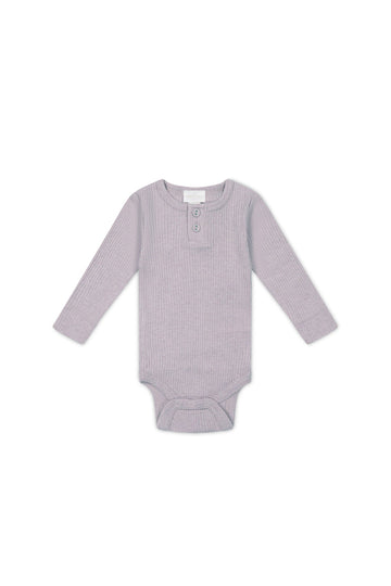 Organic Cotton Modal Long Sleeve Bodysuit - Tulip Marle Childrens Bodysuit from Jamie Kay Australia