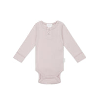 Organic Cotton Modal Long Sleeve Bodysuit - Violet Tint Childrens Bodysuit from Jamie Kay Australia