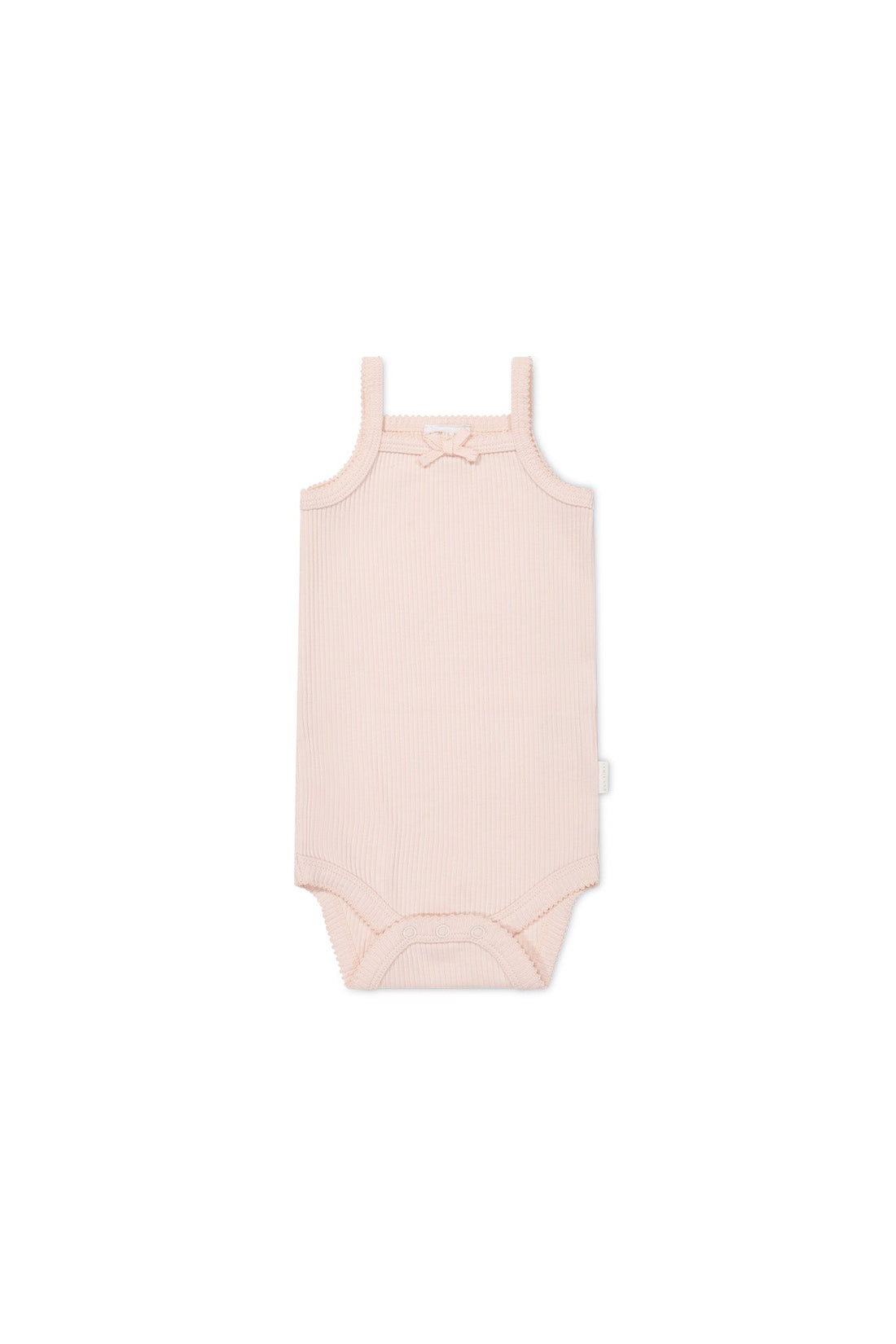 Organic Cotton Modal Singlet Bodysuit - Dainty Pink Childrens Bodysuit from Jamie Kay Australia