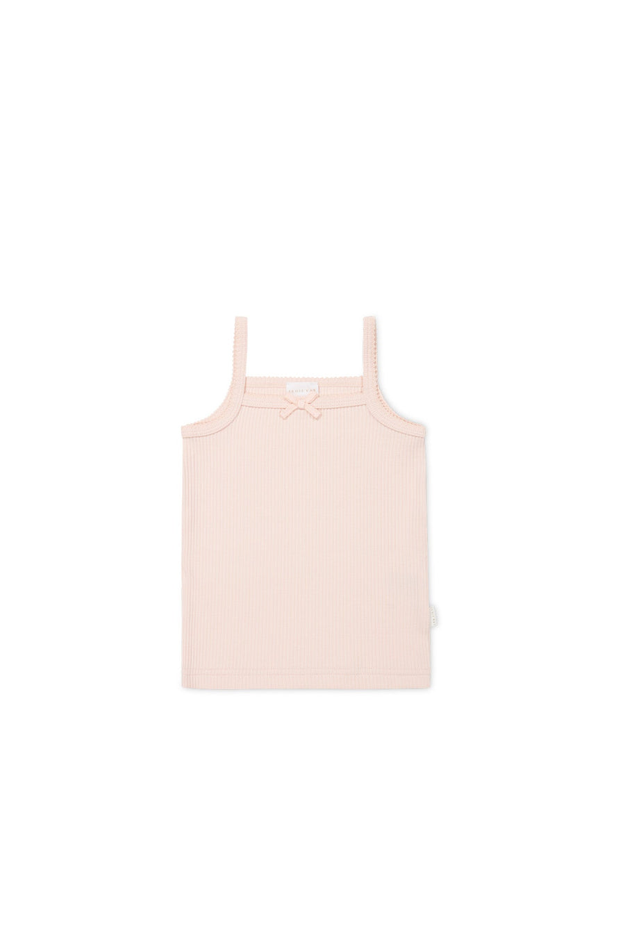 Organic Cotton Modal Singlet - Dainty Pink Childrens Singlet from Jamie Kay Australia