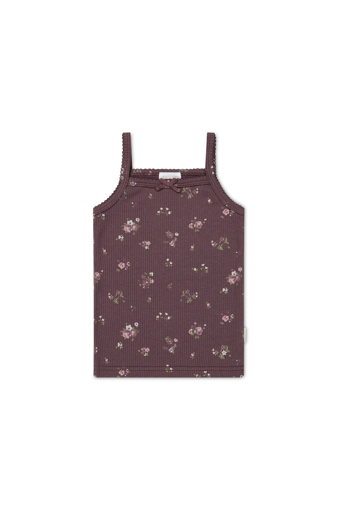 Organic Cotton Modal Singlet - Petite Fleur Childrens Singlet from Jamie Kay Australia