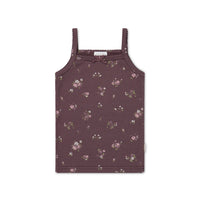 Organic Cotton Modal Singlet - Petite Fleur Childrens Singlet from Jamie Kay Australia