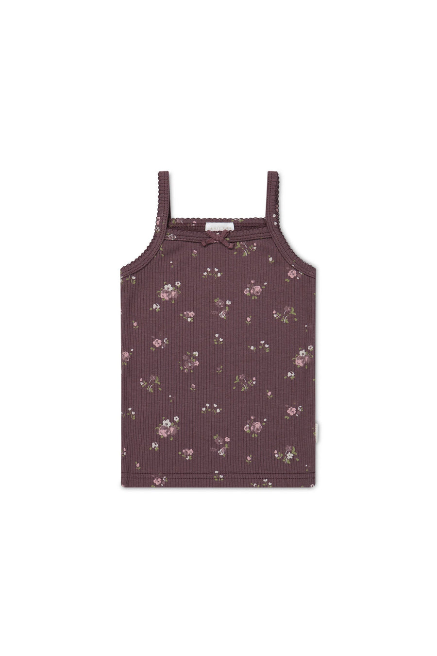 Organic Cotton Modal Singlet - Petite Fleur Childrens Singlet from Jamie Kay Australia