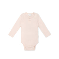 Organic Cotton Modal Long Sleeve Bodysuit - Dainty Pink Childrens Bodysuit from Jamie Kay Australia