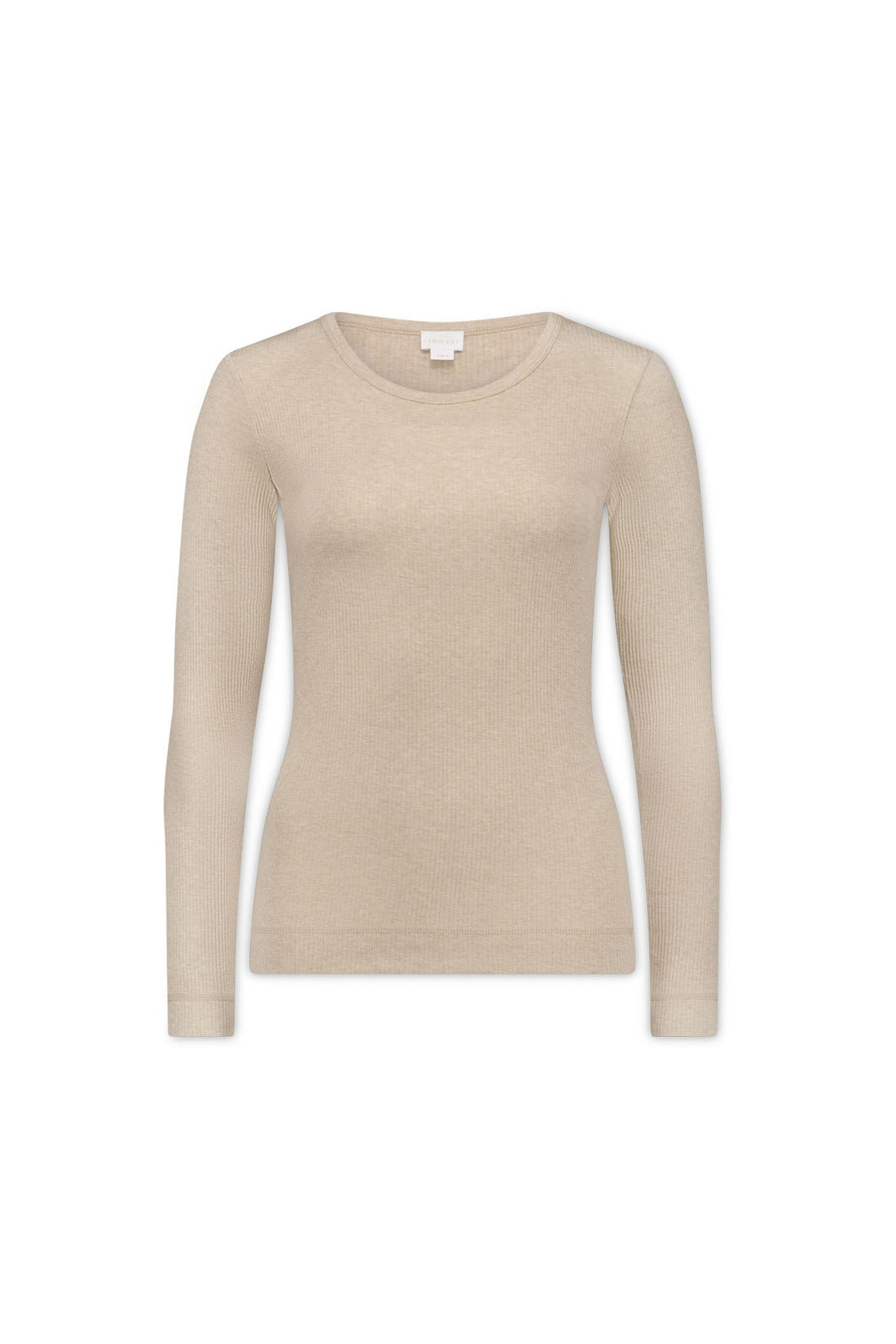 Organic Cotton Modal Womens Long Sleeve Top - Biscuit Marle Childrens Womens Top from Jamie Kay Australia