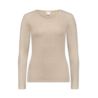 Organic Cotton Modal Womens Long Sleeve Top - Biscuit Marle Childrens Womens Top from Jamie Kay Australia