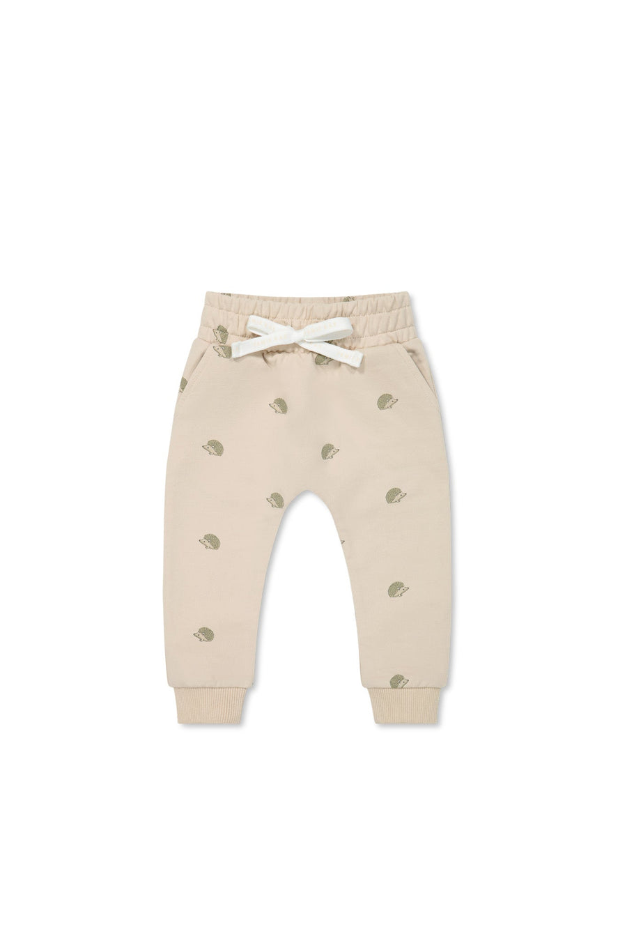 Organic Cotton Morgan Track Pant - Henry Hedgehog Birch Childrens Pant from Jamie Kay Australia