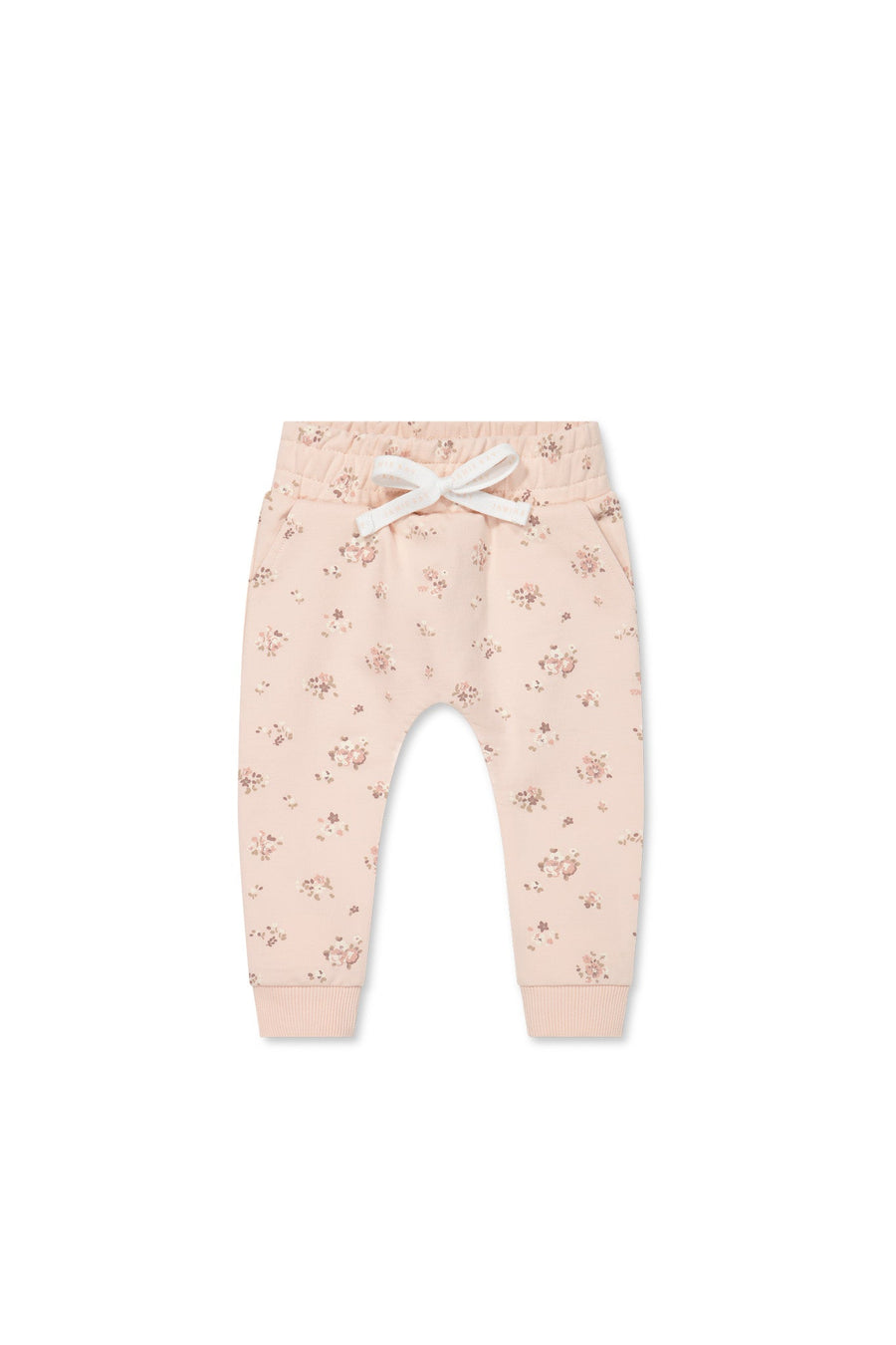 Organic Cotton Morgan Track Pant - Petite Fleur Soft Peony Childrens Pant from Jamie Kay Australia