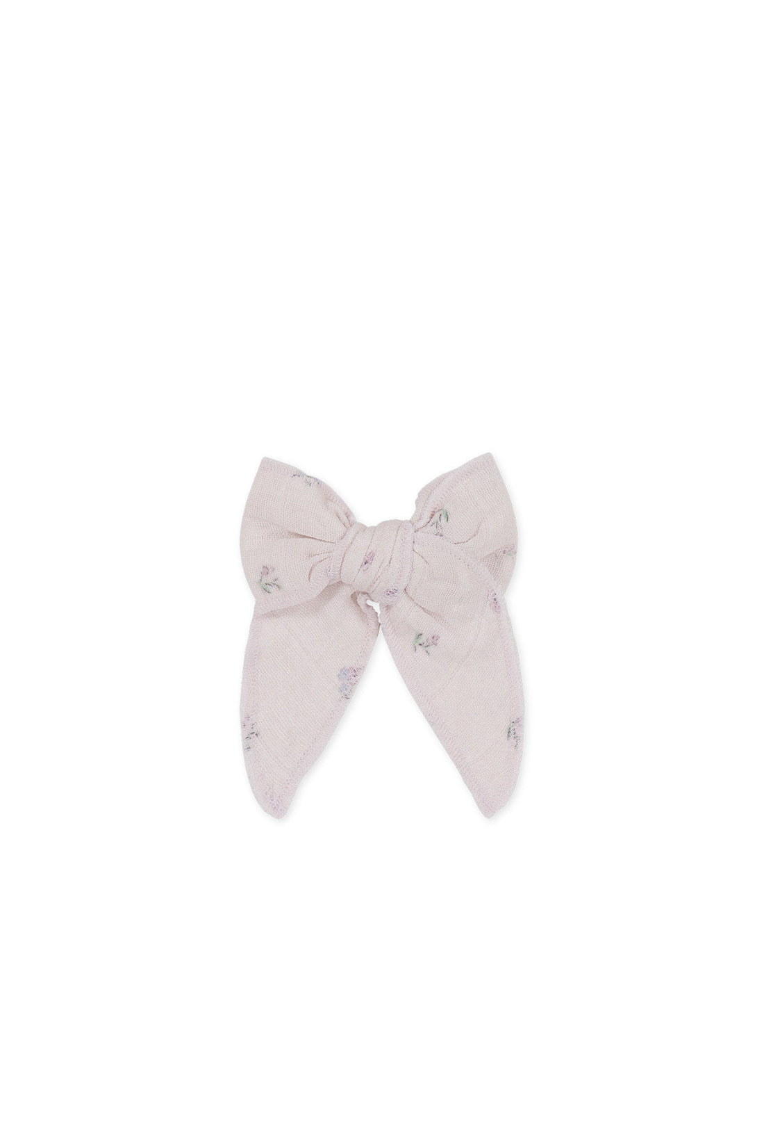 Organic Cotton Muslin Bow - Meredith Violet Childrens Hair Bow from Jamie Kay Australia