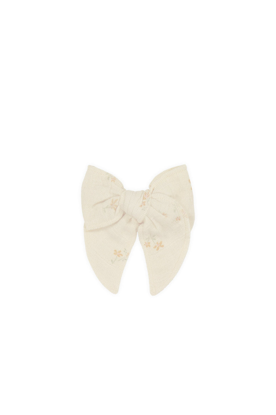 Organic Cotton Muslin Bow - Pauline Chamomile Childrens Hair Bow from Jamie Kay Australia