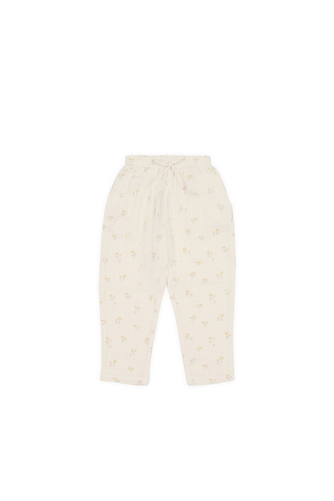 Organic Cotton Muslin Cordelia Pant - Pauline Chamomile Childrens Pant from Jamie Kay Australia