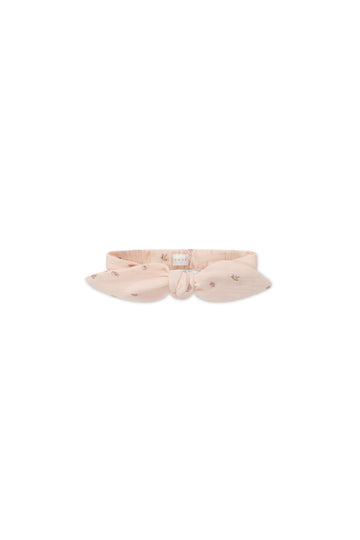 Organic Cotton Muslin Headband - Meredith Morganite Childrens Headband from Jamie Kay Australia