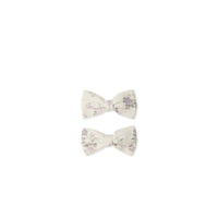 Organic Cotton Noelle 2pk Bow - Selena Tofu Childrens Hair Bow from Jamie Kay Australia