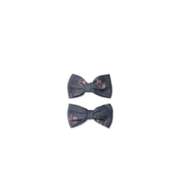 Organic Cotton Noelle 2pk Bow - Simone Lava Childrens Hair Bow from Jamie Kay Australia