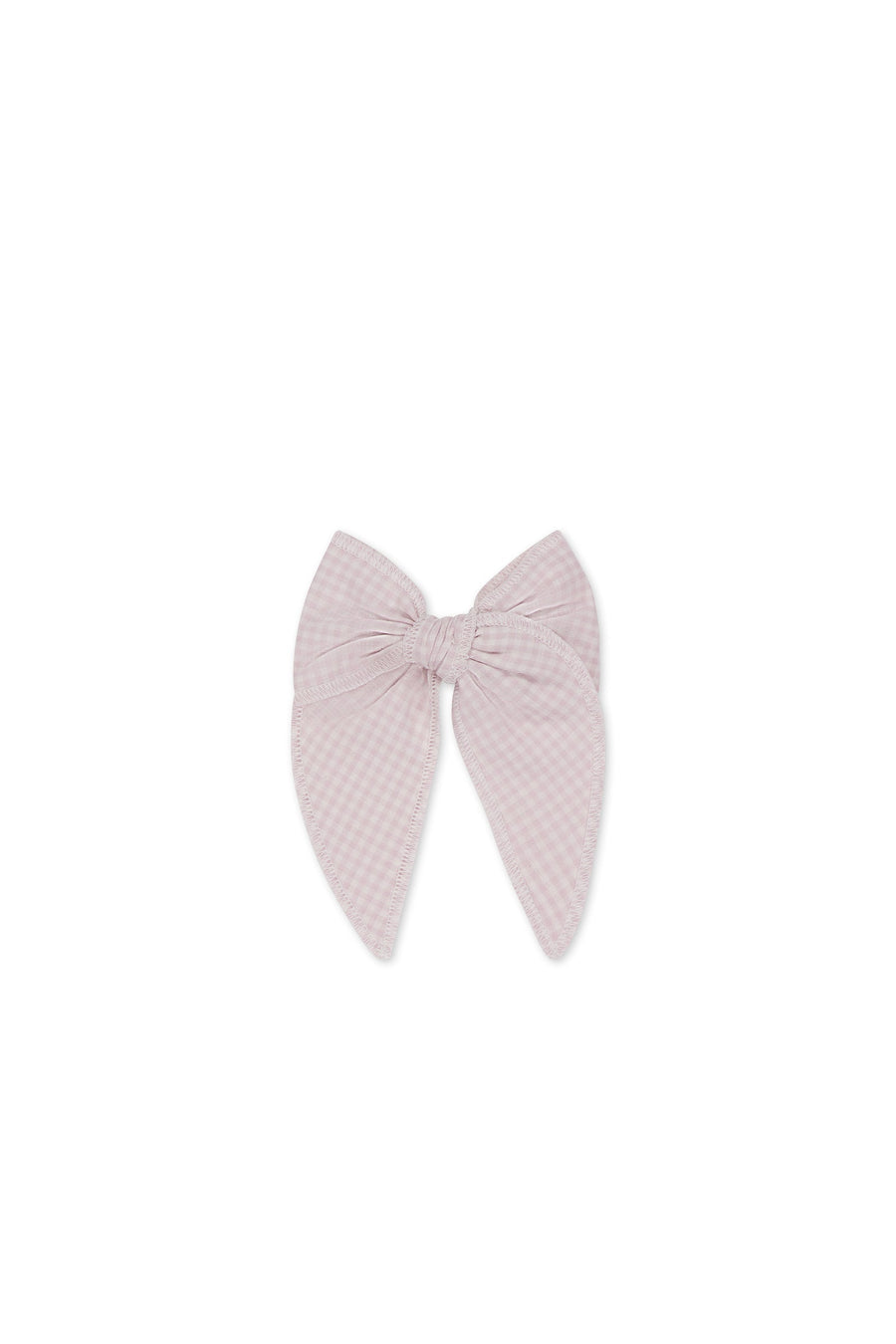 Organic Cotton Noelle Bow - Mini Woven Gingham Violet Childrens Bow from Jamie Kay Australia