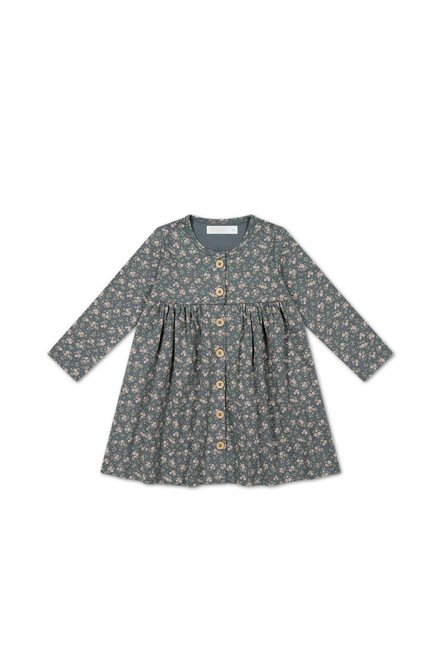 Organic Cotton Poppy Dress - Rosalie Floral Lava Childrens Dress from Jamie Kay Australia