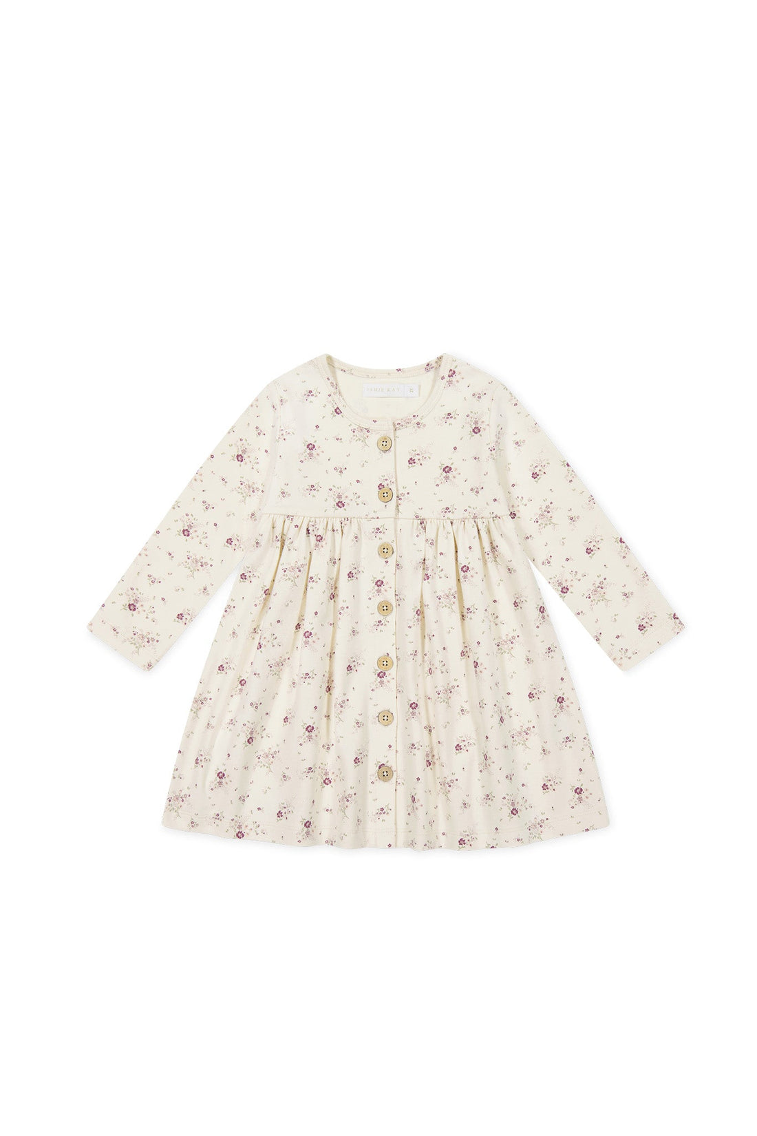 Organic Cotton Poppy Dress - Sweet William Floral Natural Childrens Dress from Jamie Kay Australia