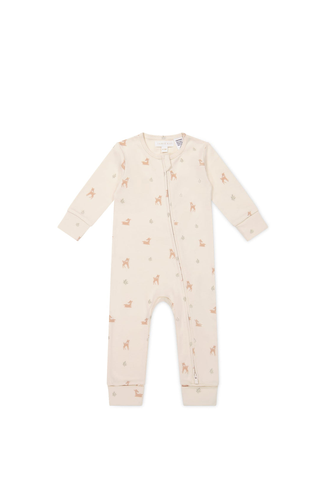 Organic Cotton Reese Zip Onepiece - Fable Deer Cloud Childrens Onepiece from Jamie Kay Australia